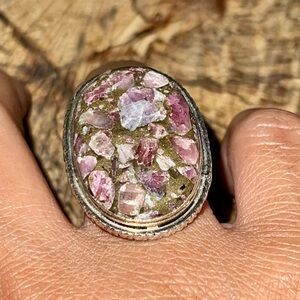 Ruby in Feldspar Ring 6 1/4